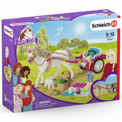 Schleich Schleich: Horse Club - Kocsi lovasbemutatóhoz piknikkel játékszett (42467) (SLH42467)