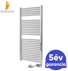 Deltacalor Electro CHROME 500 Watt elektromos törölközőszárítós radiátor / fürdőszobai törölközőszárító fűtőtest, 500Watt / Manuális vezérléssel / Króm / 500mm, 382828100500B