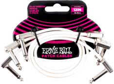 Ernie Ball FLAT RIBBON PATCH KÁBEL 30 CM 3 PACK White - arkadiahangszer