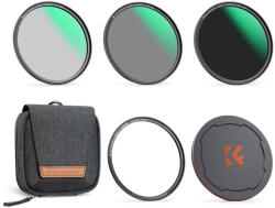 K&F Concept Mágneses Objektív Szűrő Kit - (CPL +ND8 +ND64) + Objektívsapka + Tok - 52mm (SKU.2137)