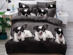 3D mikroszálas ágyneműhuzat PUPPY PLAY sötétszürke Ágyneműhuzat mérete: 70 x 80 cm | 140 x 200 cm