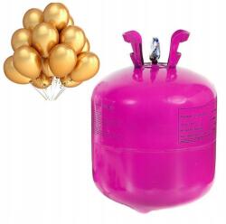 Party Deco Héliumos héliumpalack Nagy Arany Lufi Ajándék+gél