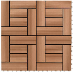  VID Barna színű 11 db 30 x 30 cm-es padló csempe WPC 1 m2