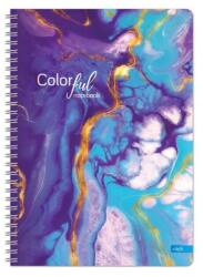 Lastva Colorful spirálfüzet - A4 80 lapos vonalas - lila (FR-8606028381132LILA)