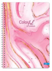 Lastva Colorful spirálfüzet - A4 80 lapos vonalas - rózsaszín (FR-8606028381132ROZSASZIN)