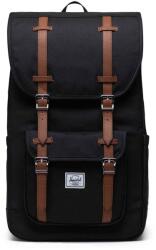 Herschel hátizsák Little America Backpack fekete, nagy, sima - fekete Univerzális méret