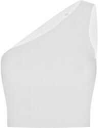 SF (Skinnifit) Női crop top egyvállas fazonban - Fehér | L (SK116-1000387634)
