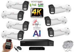  MS - AI Hybrid Light IP Park kamerarendszer 7 kamerával switchel 8 Mpix - 6070k7B