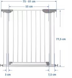 reer Poarta scari copii, I-Gate, montaj prin presiune, Reer