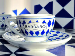 Nutis Srl Caffé Barbaro porcelán cappuccino csésze + csészealj 1 db