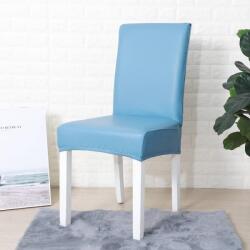Forcheer SzékHuzat Étkezőszékre (vízálló műbőr, rugalmas, mosható, égszínkék)