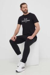 Peak Performance pamut póló fekete, férfi, nyomott mintás - fekete XL