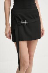 Heliot Emil szoknya gyapjú keverékből fekete, mini, ceruza fazonú, AW24. W. 12.041. BLK01 - fekete 40