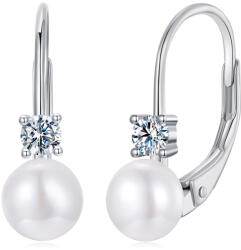 BeSpecial Cercei argint cu perle si Moissanit (EZT0606)