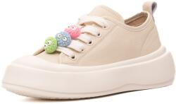 PASS Collection Pantofi dama casual, piele naturala, 6LMQ60013A-03, bej