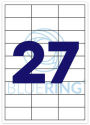Bluering Etikett címke, 70x32mm, 100 lap, 27 címke/lap Bluering® - vegyesbolt