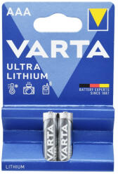 VARTA AAA mikro LR03 Industrial 2 db/csomag, Varta Ultra Lithium