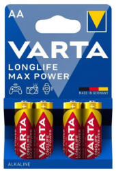 VARTA AA ceruza LR06 Longlife Max Power 4 db/csomag, Varta