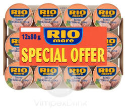 Rio Mare Tonhal olívaolajban 80g*12/624g - vegyesbolt