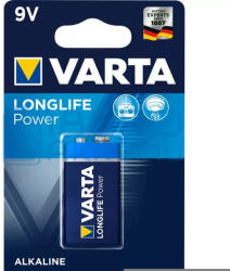VARTA Elem 9V 6LR61 Longlife Power 1 db/csomag, Varta