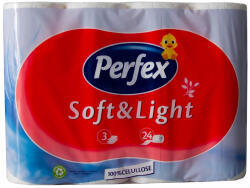 Perfex Toalettpapír 3 rétegű kistekercses 100% cellulóz 88 lap/tekercs 24 tekercs/csomag Boni Perfex hófehér - vegyesbolt