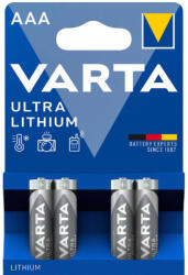 VARTA Elem AAA ceruza LR03 4 db/csomag, Varta Ultra Lithium - vegyesbolt