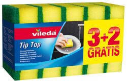 Vileda háztartási Mosogatószivacs 3+2 db/csomag TipTop Vileda_F25302