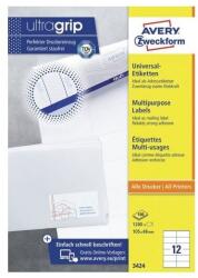 AVERY 3424 105×48 mm univerzális 1200db-os etikett (3424) - procompkft