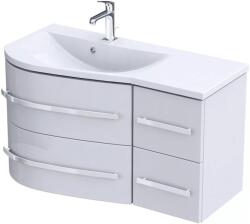 Oristo Opal szekrény 90x44x50 cm mosdókagyló alá akasztható fehér OR30-SD4S-90-1-LV4