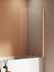 New Trendy New Soleo Gold Brushed zuhanyparaván 80 cm egyrészes arany csiszolt/átlátszó üveg P-0180 (P0180)
