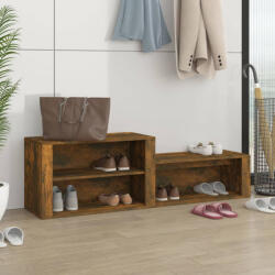 vidaXL füstös tölgy színű szerelt fa cipősszekrény 150x35x45 cm (816917)