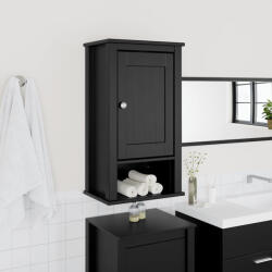 vidaXL BERG fekete tömör fenyőfa fürdőszobaszekrény 40x27x71, 5 cm (358549)