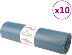 vidaXL szemeteszsákok 100 db kék 240 L (155347) - valora