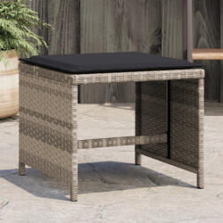 vidaXL 4db világosszürke polyrattan kerti szék párnával 40x40x35 cm (4007488)