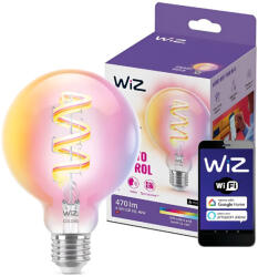 Philips LED izzó E27 G95 6, 3 W = 40 W CCT + RGB FILAMENT SMART WiFi WiZ (PHWIZ0520)