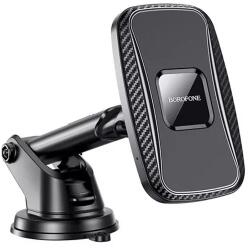 BOROFONE Tapadókorongos autós telefontartó - mágneses wireless telefontöltő - techsend
