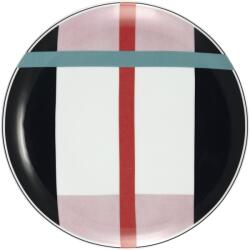 LE COQ PORCELAINE LE COQ Geometrikos Lapos tányér, megemelt perem, magasság: 20 mm, átmérő: 280 mm, piros