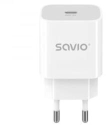 SAVIO LA-09 hálózati gyorstöltő USB-C 20W fehér
