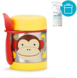 Skip Hop Zoo Hőtartó ételtermosz kanállal / villával Majom 325ml, 3+ + AQUAINT 500 ml (VP-F141569)