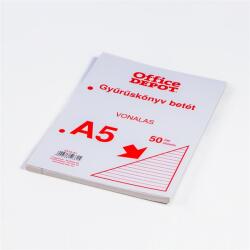 Office Depot A5 50 lapos vonalas gyűrűskönyv betét (2515-51) - officedepot