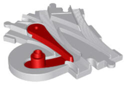 LEGO® Alkatrészek (Pick a Brick) Duplo vasúti pályaváltó piros kapcsolóval 6207508 (6207508)