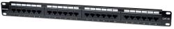 Manhattan Patch panel - CAT5e UTP patch panel, 24 portos, 1U, Fekete PC (513555)