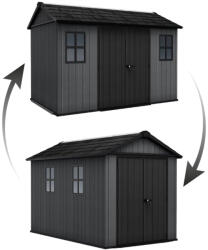 Keter Kerti ház Keter Newton Plus széles 11x7, 5 szürke, padozattal (610683)