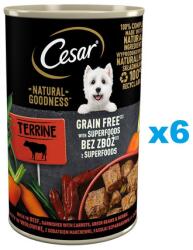 Cesar Natural Goodness a terepen 6x400 g marhahúsban gazdag sárgarépával, zöldbabbal és zöldfűszerekkel