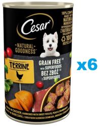 Cesar Natural Goodness a terepen 6x400g csirkében gazdag csirke édesburgonyával, borsóval és áfonyával