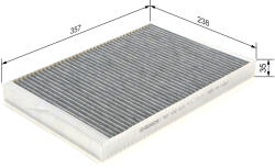 Bosch Filtru habitaclu BOSCH cu carbon activ 1987432513