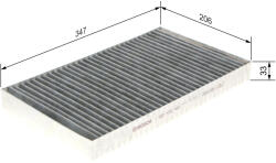 Bosch Filtru habitaclu BOSCH cu carbon activ 1987432495