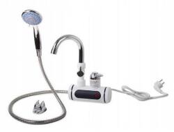 HADEX Átfolyós vízmelegítő permetezővel és LCD kijelzővel 3000W/230V IPX4 fehér V378A (HD0216)