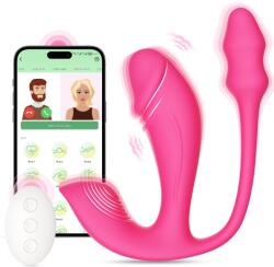 SuperLove Triple Stimulation Wearable Panty Vibrator with Remote Pink Vibrator
