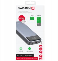 SWISSTEN Powerbank 30000 mAh Pd Qc 133W laptop telefonhoz 2x Usb-c (22013917)